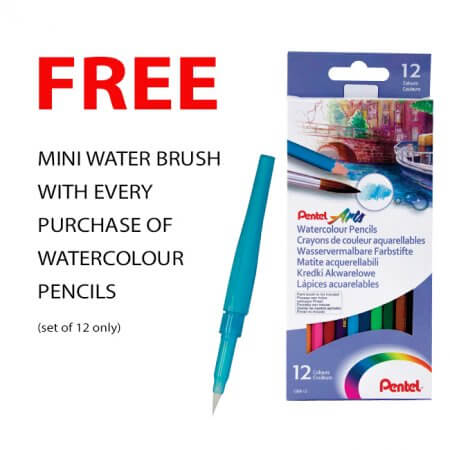 Pentel Watercolour Pencils - Sets of 12 or 24 CB9