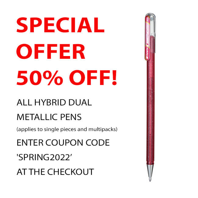 Pentel Hybrid Dual Metallic Gel Pen K110