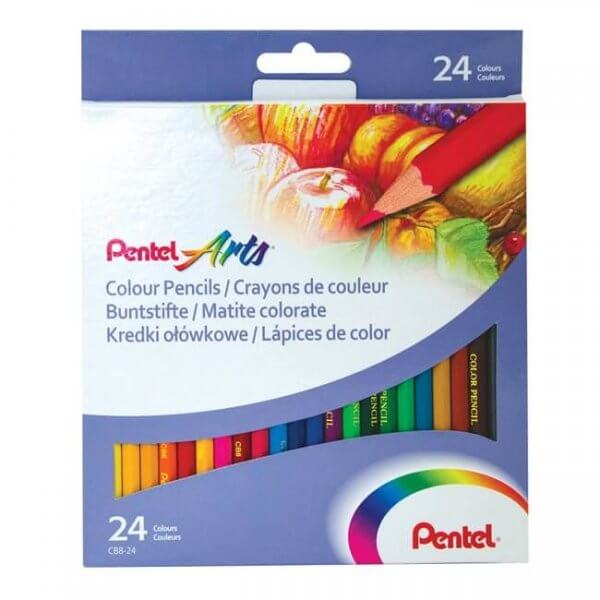 Pentel Colour Pencils - Sets of 12 or 24 CB8 - Image 2
