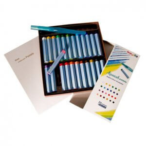 Pentel Watercolour Pastels & mini Water Brush set - Set of 24 Mixed GHW1-24X