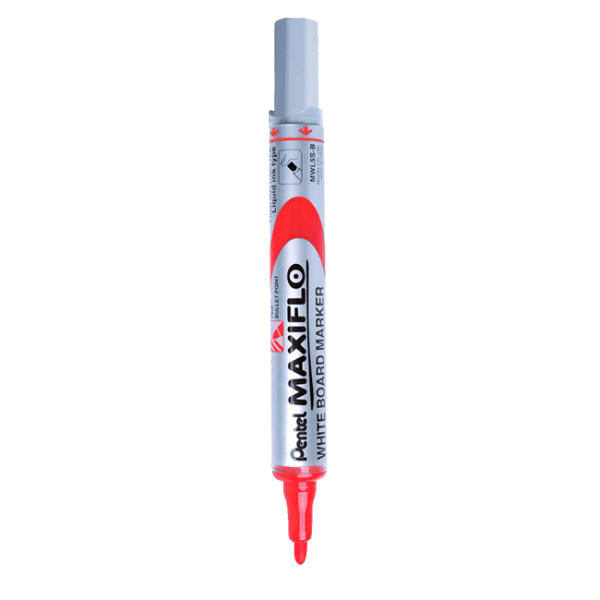Pentel Maxiflo Fine Bullet Point Liquid Ink Dry Wipe Marker MWL5S