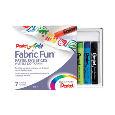 Pentel Fabric Fun Pastel Dye Sticks - Sets of 7 or 15 PTS