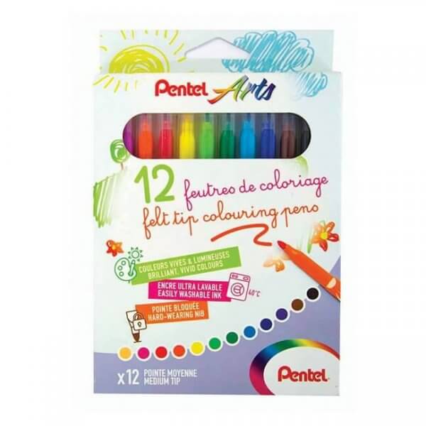 Pentel Felt Tip Colouring Pens SCS