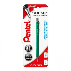 Pentel Orenz 0.2mm Mechanical Pencil single blister card - Green XPP502-D