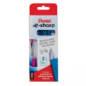 Pentel e-Sharp Mechanical Pencil 4-piece wallet YAZ125/4-M