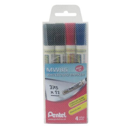 Pentel Bullet Point Permanent Marker 4-piece wallet YMW85/4-MIX