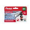 Pentel Maxiflo Fine Bullet Point Whiteboard Marker 4-piece wallet YMWL5S-4