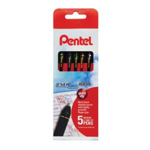 Pentel EnerGel Noir 5-piece wallet YBL437R1/5-M