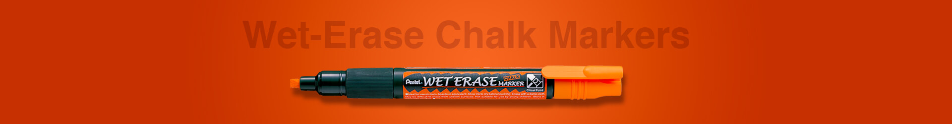 Pentel SMW56A Wet Erase Chalk Marker Jumbo Tip Black