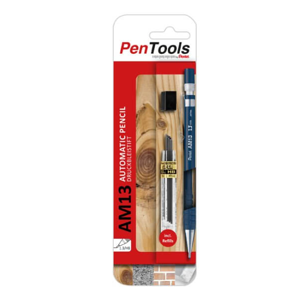 Pentel PenTools AM13 Mechanical Pencil 1.3mm & Refill Leads