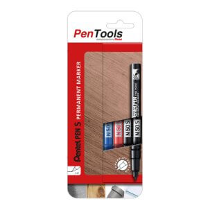 Pentel PenTools Permanent Marker 3.18mm Fine bullet point tip 4-piece cardboard pack N50S-PRO4ABCEU