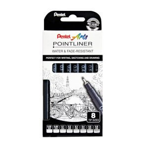 Pentel Pointliner 8-piece cardboard pack YS20P-8