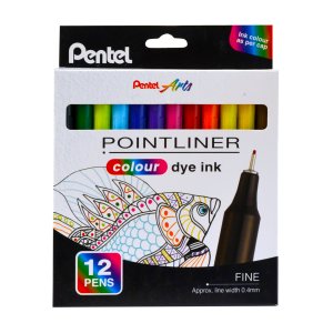 Pentel Pointliner Colour 12-piece cardboard pack S40-12