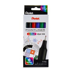 Pentel Pointliner Colour 6-piece cardboard pack S40-6