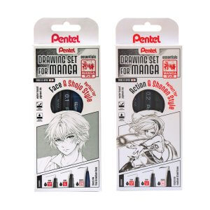 Pentel Manga Essentials Drawing Sets MNG3PCS