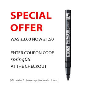 Pentel Permanent Marker 3.18mm Fine bullet point tip N50S