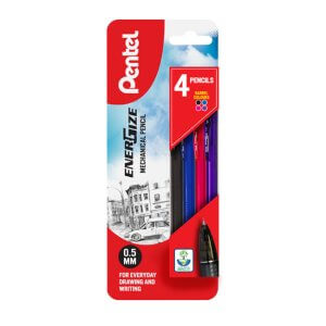 Pentel Energize Mechanical Pencil 0.5mm 4-piece cardboard pack XPL435/4-M