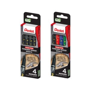 Pentel Super Fine Permanent Marker 4-piece bullet tip YNFS410/4