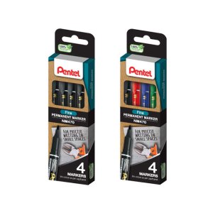 Pentel Fine Permanent Marker 4-piece bullet tip YNM470/4